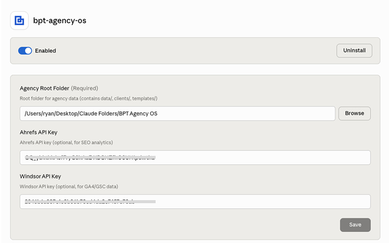 Upload MCP template